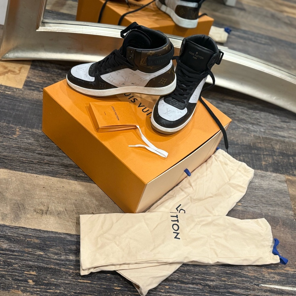 Louis Vuitton Monogram Black and White Sneakers